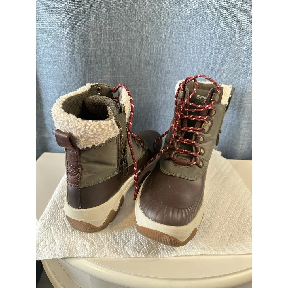 Sperry Women's Acadia Olive‎ Winter Boots STS88854